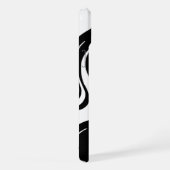 QRコード従業員白黒 iPhoneケース (右側面)