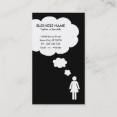 qrコード思考の泡(女性の棒の姿) 名刺 (裏面)