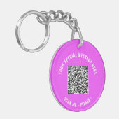 QRコード情報あなたの特別なメッセージキーチェーンギフト キーホルダー (正面左)