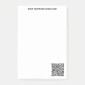 QRコード情報と文字ビジネス付箋 ポストイット (正面)