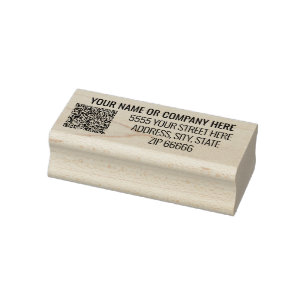 QRコード情報の名前のアドレススタモダンンプ ラバースタンプ