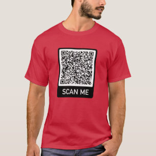 QRコード情報スキャンパーソナライズされたTおもしろいシャツ Tシャツ
