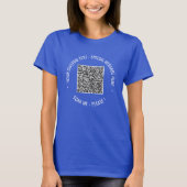 QRコード情報モダン文字パーソナライズされたTシャツ Tシャツ (正面)