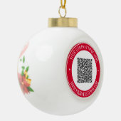 QRコード情報名Webサイトカラークリスマスオーナメント セラミックボールオーナメント (左)