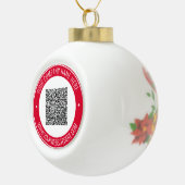 QRコード情報名Webサイトカラークリスマスオーナメント セラミックボールオーナメント (右)