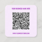 QRコード情報名Webサイトカラー名刺 スクエア名刺 (正面)