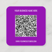 QRコード情報名Webサイトカラー名刺 スクエア名刺 (裏面)