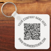 QRコード情報文字とカラーキーチェーンギフト キーホルダー (正面)