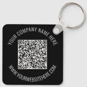 QRコード情報文字とカラーキーチェーンギフト キーホルダー (裏面)