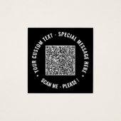 QRコード情報文字カスタム色プロファイルカード (正面)