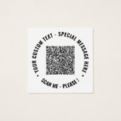 QRコード情報文字カスタム色プロファイルカード (裏面)