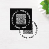 QRコード情報文字カスタム色プロファイルカード (デスク)
