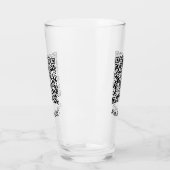 QRコード情報文字モダンの宣伝ガラス タンブラーグラス (左)