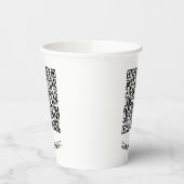 QRコード情報文字紙カップ – カラーの選択 紙コップ (左)