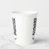 QRコード情報文字紙カップ – カラーの選択 紙コップ (右)