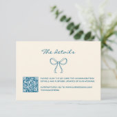 QRコード手描きドードル弓エンクロージャカード サンキューカード (スタンド正面)