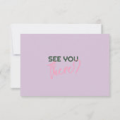 QRコード手書きのユニークでおしゃれな結婚式 出欠カード (裏面)