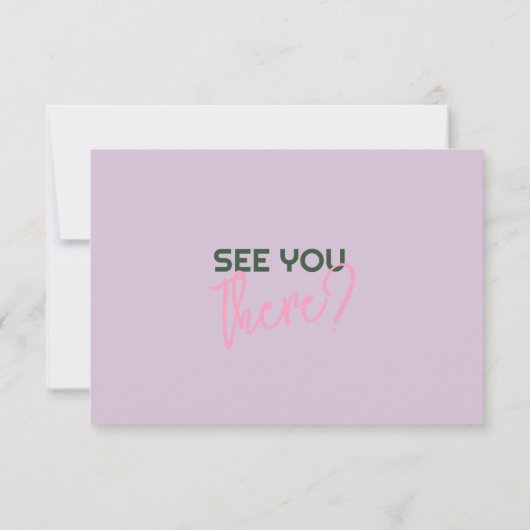 QRコード手書きのユニークでおしゃれな結婚式 出欠カード (裏面)