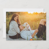 QRコード手書きスタイルカジュアル2フォト結婚ズ セーブザデート (裏面)