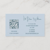 QRコード抽象芸術アートウェーブイニシャル 名刺 (裏面)