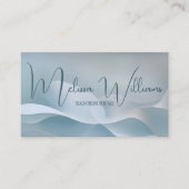 QRコード抽象芸術アートウェーブイニシャル 名刺 (正面)