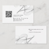 QRコード抽象芸術モダンネットワークパーソナシンプルル 名刺 (正面/裏面)