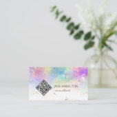 QRコード抽象芸術モダン名刺 名刺 (スタンド正面)