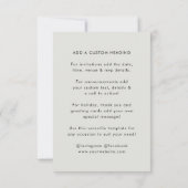 QRコード招待状 | 汎用スキャナブル招待状 招待状 (裏面)