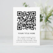 QRコード招待状 | 汎用スキャナブル招待状 招待状 (スタンド正面)