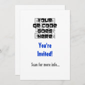 QRコード招待 招待状 (正面/裏面)