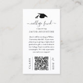 QRコード挿入付き卒業大学ファンドカード 名刺 (正面)