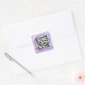 QRコード推進名連絡くもの巣自筆証書 スクエアシール (封筒)