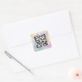 QRコード推進名連絡くもの巣自筆証書 スクエアシール (封筒)