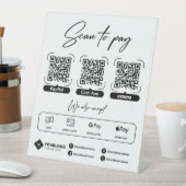 QRコード支払の支払いにスキャン 台座サイン (インサイチュ)