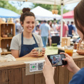 QRコード支払プロセス作成簡単 名刺