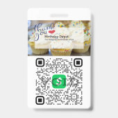 QRコード支払プロセスIDバッジ バッジ (正面)