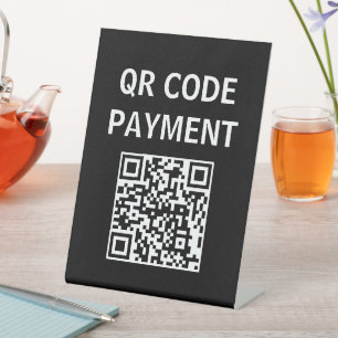 QRコード支払記号、キャッシュレス支払 台座サイン