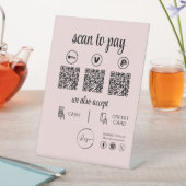 QRコード支払 – ビジネスロゴを支払うスキャン 台座サイン (インサイチュ)