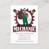 QRコード整備士自動修理保守鋼 名刺 (正面)