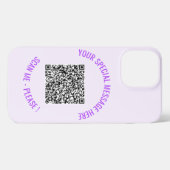 QRコード文字あなたの特別なメッセージiPhoneケースギフト iPhoneケース (裏面横)