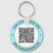 QRコード文字とカラープロモーションキーチェーン キーホルダー (正面)