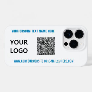 QRコード文字とロゴiPhoneケース – 色の選択 Case-Mate iPhone 14 Proケース