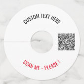 QRコード文字カスタムとカラーワイングラスラベル ワイングラスタグ (裏面)