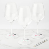 QRコード文字カスタムとカラーワイングラスラベル ワイングラスタグ (セット)