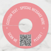 QRコード文字カスタムとカラーワイングラスラベル ワイングラスタグ (裏面)