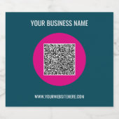 QRコード文字カスタムと色ボトルラベル ビールラベル (シングルラベル)