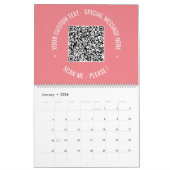 QRコード文字カスタムカレンダー色の選択 カレンダー (1月 2026)