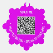 QRコード文字カスタムクリスマスオーナメントカード オーナメントカード (正面)