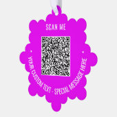 QRコード文字カスタムクリスマスオーナメントカード オーナメントカード (左)