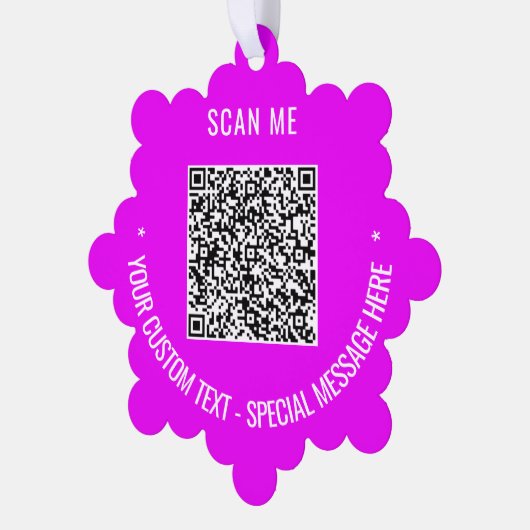 QRコード文字カスタムクリスマスオーナメントカード オーナメントカード (左)